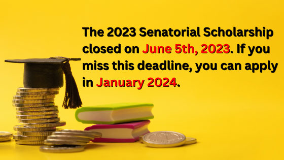 Senatorial Scholarship Application Closed on June 5, 2023 Notice