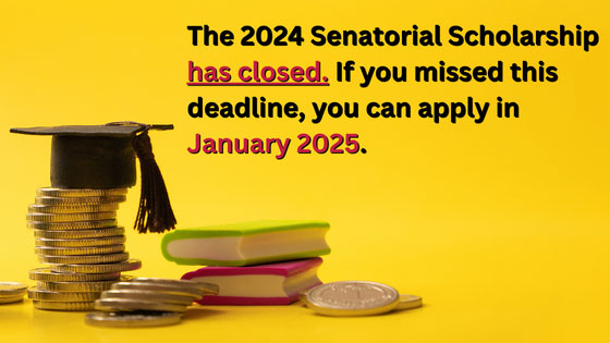 Senatorial Scholarship Application Closed Notice