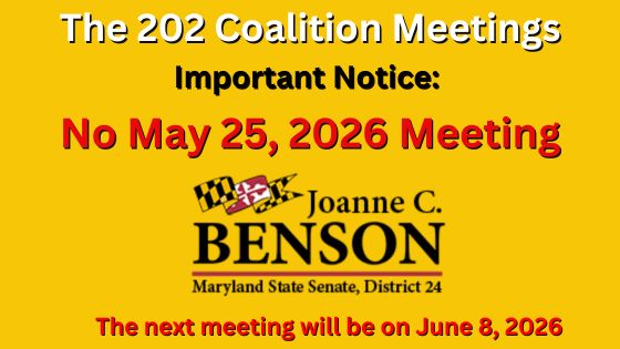 Important Notice: No May 25, 2026 Meeting for the 202 Coalition Meetings