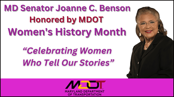 Sen. Benson Honored by MDOT During Women's History Month
