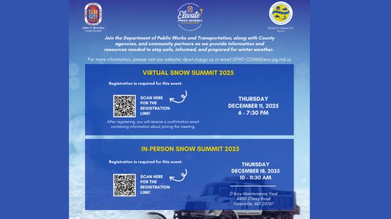 PG County Get Ready for Winter with the 2025 Snow Summit!
