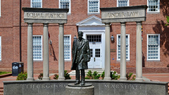 statue of thurgood marshall in Annapolis Maryland