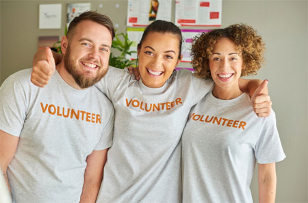 This is an image representing people volunteering